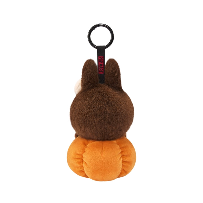 Pop Mart Labubu Happy Halloween Party Series-Sitting Pimkin Vinyl Plush Pendant