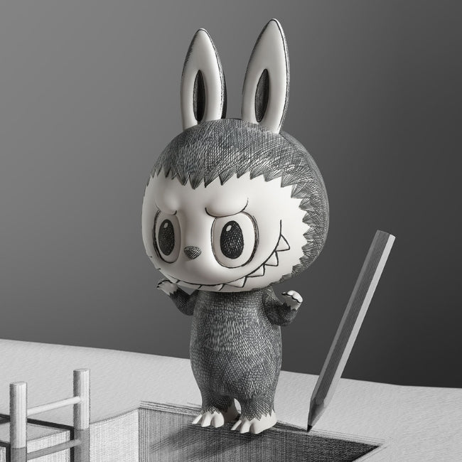 Pop Mart Mega 400% Labubu Sketch