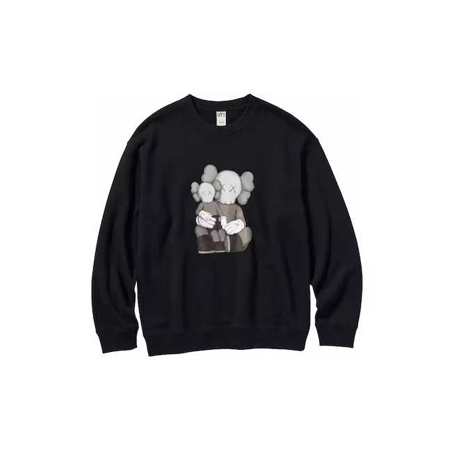 uniqlo x kaws sweatshirt graphic black | The Valley Store PH